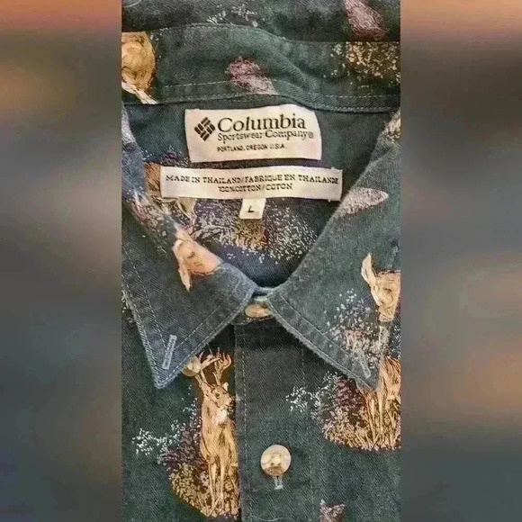 Men's Columbia Buck and Arrowhead Button Down ashirt - Picture 3 of 4